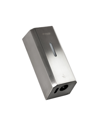 Automatic infrared hand soap dispenser for washrooms.